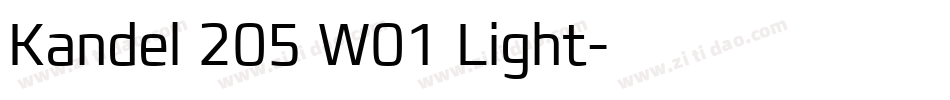 Kandel 205 W01 Light字体转换